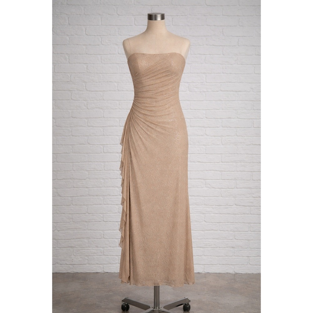 Vtg Taboo Strapless Dress Small Tube Glitter Fairy Prom Formal 90s Y2K Coquette